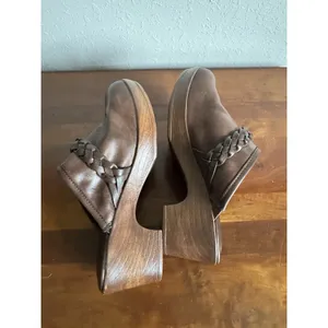 B.O.C Brown Journi Braided Heeled Close Toed Clogs Womens 6 Cottagecore thumbnail 5