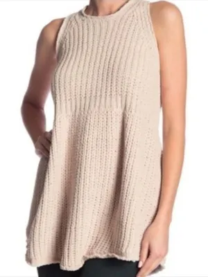 POL Chenille Chunky Knit Tunic Sleeveless Sweater Tank‎ Top small thumbnail 1