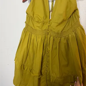 Free People Dirty Olive Sail Away Halter Tunic Mini‎ Dress thumbnail 8