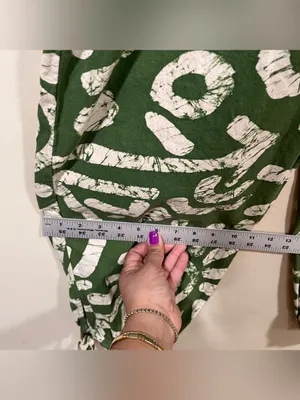 Haute Hippie Linen Blend Pants Womens L Green Pull On Aztec Tribal Jogger thumbnail 4