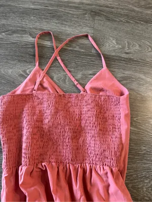 Pink Cutout Slit Midi Dress thumbnail 6