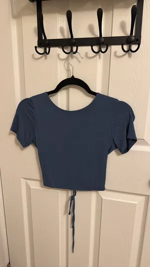 Open Back Baby Tee Blue thumbnail 3