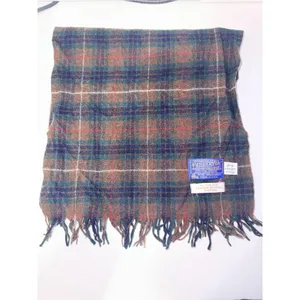 Pendleton Scarf Vintage‎ Made in USA Brown Tartan Plaid 100% Virgin Wool Unisex thumbnail 2