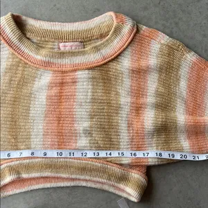 URBAN OUTFITTERS Uo Stella‎ Slouchy Pullover Sweater In Neutral Multi Sz S ♣️ thumbnail 4