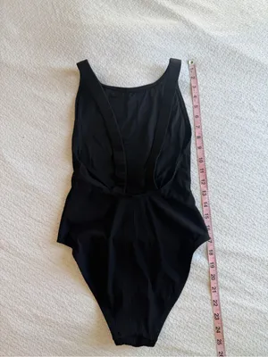 Andie The Montauk Ribbed One Piece Swimsuit Black Medium thumbnail 10