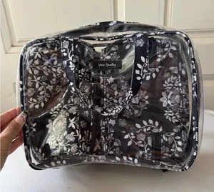 Vera Bradley Quilted Paisley Noir 4-Piece Travel Cosmetic Toiletry Organizer thumbnail 1