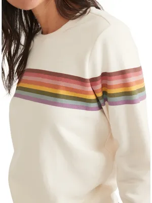 MARINE LAYER Anytime Rainbow Stripe Sweatshirt thumbnail 2