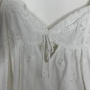 For Love & Lemons Weston Mini Dress in White Eyelet Womens Large thumbnail 6