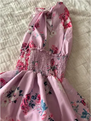 Floral Halter Neck Dress Boutique thumbnail 3