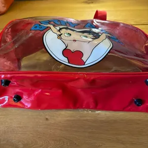 Vintage Betty Boop clear red duffle shoulder bag thumbnail 6