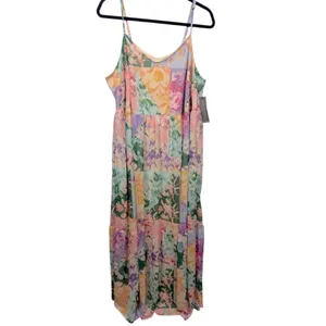 NWT Lane Bryant Patchwork‎ Floral Sleeveless V-Neck Tiered Maxi Dress 16 thumbnail 5