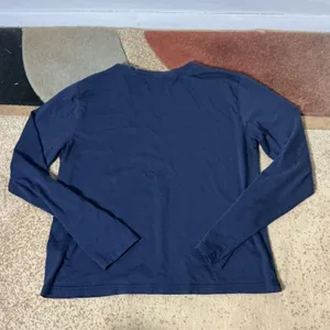 Quince Cotton Modal Relaxed Long Sleeve Tee Women S Navy Blue LB48021-JDA01 Crew thumbnail 7