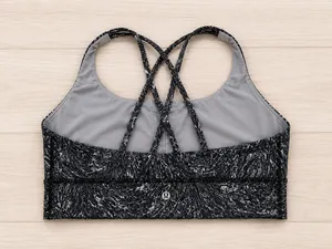 Lululemon Women's Energy Bra Long Line Yoga Athletic Sports Bra 10 Gray thumbnail 2