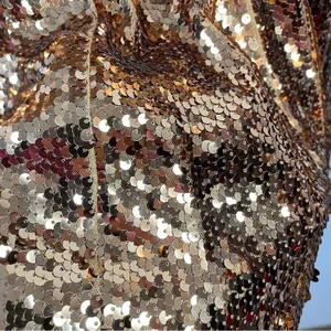 ASOS Bronze Copper Metallic Sequin Scoop Shimmer Sparkly Mini Dress women 14 new thumbnail 14