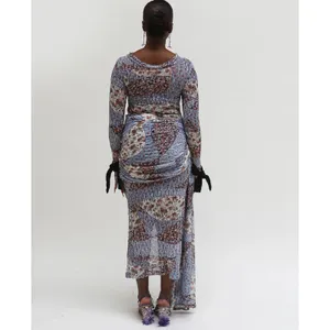 OMOL Swelle Mesh Floral Column Midi‎ Dress NWT XS *with flaw* thumbnail 2