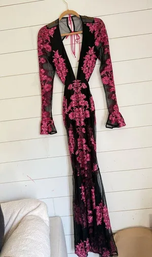 For Love and Lemons Temecula Cut Out Embroidered Lace Maxi Dress thumbnail 5
