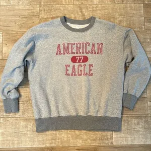 American Eagle, red and gray sweatshirt thumbnail 1