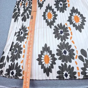 Skies Are Blue Curvy Floral Pleated Mixed Media Maxi Dress 1X Olive New with Tag thumbnail 9