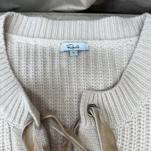 Rails Nicole Lace Wool Cashmere‎ Sweater Dress Revolve Cream Tan size small thumbnail 5