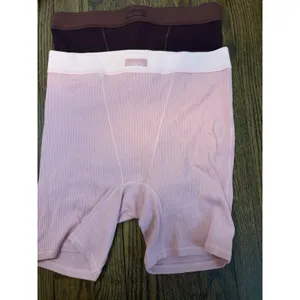 SKIMS Cotton Rib Boxer 3-Pack Womens Sz S Pink Burgundy Brown NEW thumbnail 5