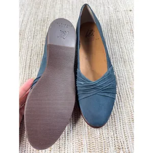 i.z. shoes women blue suede ballet‎ flats w Nike Air size 8.5 N thumbnail 3