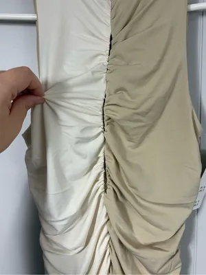 NWT Abercrombie & Fitch Bodycon Cinched Asymmetrical Ruched Midi Dress Small thumbnail 3