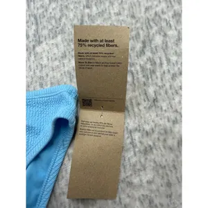 Nike Swim Womens High Waisted Bikini Bottoms Blue Textured NESSD234 Size M NEW‎ thumbnail 2