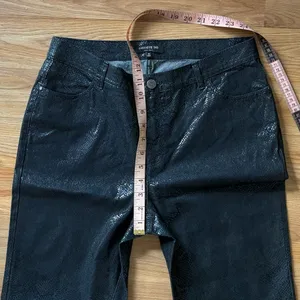 Lafayette 148 Black Shimmer Snakeskin Slim Leg Jeans Size 10 thumbnail 10