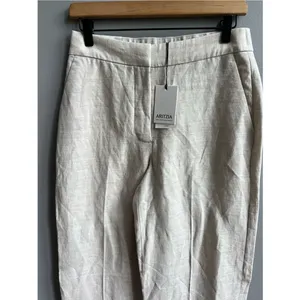 Aritzia The Limitless Pant Linen NWT Natural Ecru Wide Leg Size 6 thumbnail 5