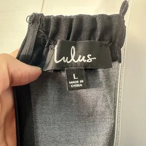 Lulus Black Denim Spaghetti Strap Dress Size EUC thumbnail 8