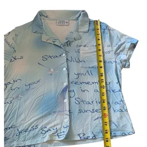 Taylor Swift 1989 Taylor's Version Top XS Blue Wildest Dreams Swiftie Loungewear thumbnail 6