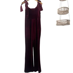 VICI x Emily Travis Logan Velvet Shoulder Tie Jumpsuit thumbnail 5