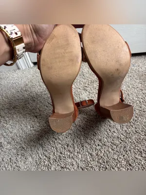 Steve Madden Carrson Cognac Brown Suede Heels Size 7.5 4" thumbnail 7