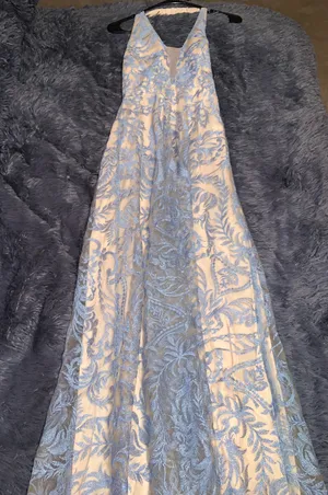 Winter Blue Prom Dress thumbnail 1
