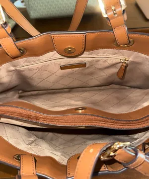 Michael Kors Large tan Logo Tote thumbnail 6