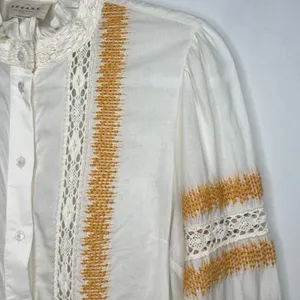 Sezane Embroidered Midi Shirt Dress Size 38/M thumbnail 6