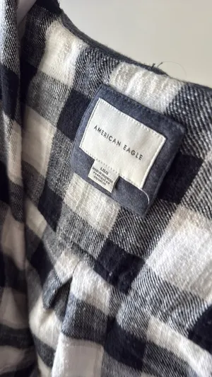 American Eagle Crop Flannel Plaid thumbnail 4