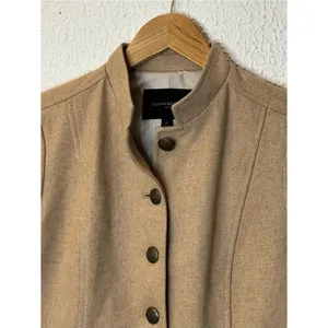 Banana Republic Camel Wool-Blend Stand Collar Jacket thumbnail 5