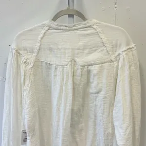 NWT Free People Beach Day Pullover In Ivory Oversized‎ Gauze Cotton White thumbnail 7