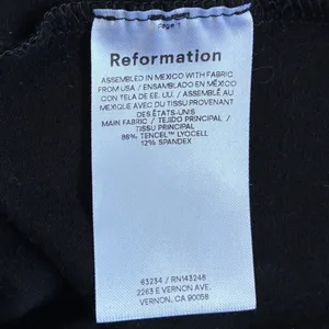 Reformation Dakota Knit Mini Dress Black Tencel‎ Lyocell Fit Flare Size M thumbnail 8