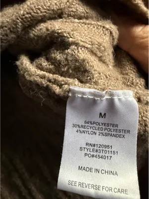Pink Rose Tan Cable Knit Sweater and Pants Set Medium thumbnail 14