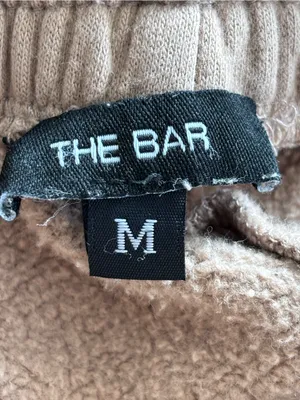 THE BAR Sweatpants Women’s Size M Brown Joggers 100% Cotton Made in USA thumbnail 10