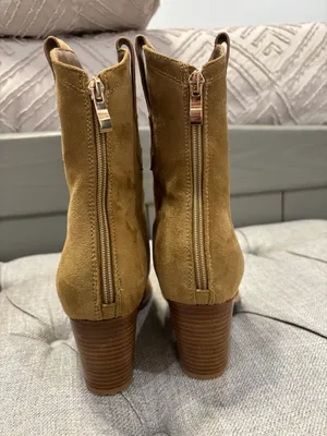 Suede Cowboy Boots Brown Size 8 thumbnail 3
