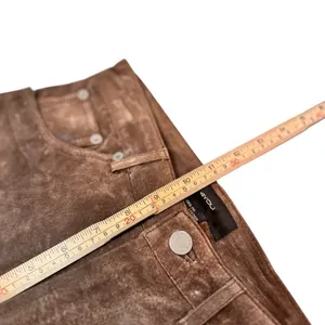 4You Brown Pig Suede Leather Flare Pants 28 Waist Boho Western Vintage NWOT EUC thumbnail 12