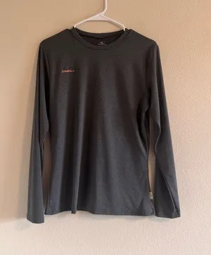 O'Neill Long Sleeve Crew in Charcoal Gray thumbnail 1