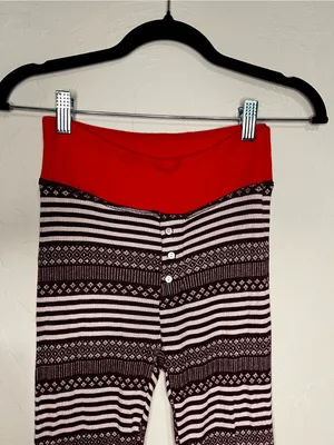 Aerie‎ Thermal Red Striped Lounge Wear Pajama Cozy Jogger Pants thumbnail 3