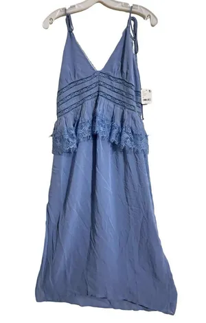 Free People Light Blue Kiki Slipdress Sz M thumbnail 4