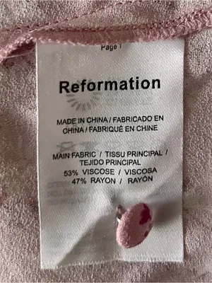 Reformation Cristina Top | Size: 10 | Pink Floral thumbnail 7