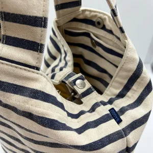 Baggu Duck Bag Stripe Canvas Tote Bag thumbnail 6