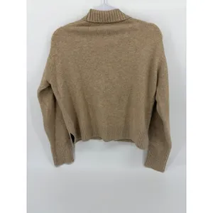 Uniqlo Womens Sweater‎ Tan Beige Wool Blend Turtleneck Souffle Yarn Small thumbnail 3